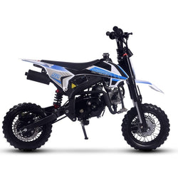 MotoTec Hooligan 72cc 4-Stroke Gas Dirt Bike Blue Gas Dirt Bikes MotoTec