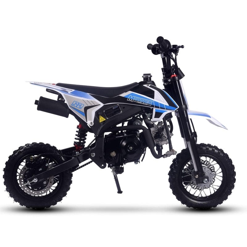 MotoTec Hooligan 72cc 4-Stroke Gas Dirt Bike Blue Gas Dirt Bikes MotoTec