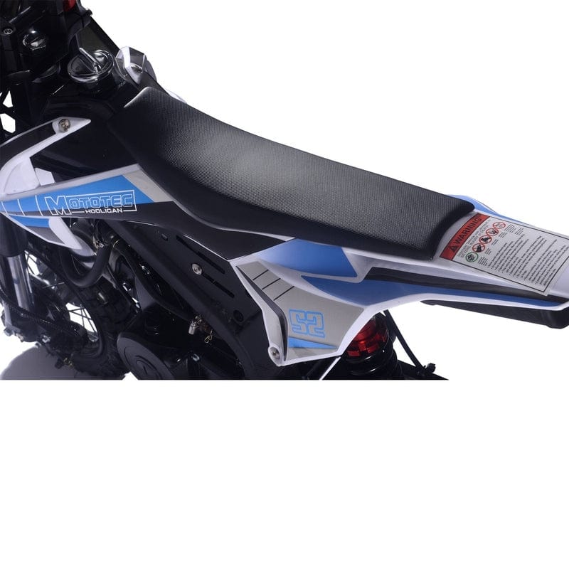 MotoTec Hooligan 72cc 4-Stroke Gas Dirt Bike Blue Gas Dirt Bikes MotoTec