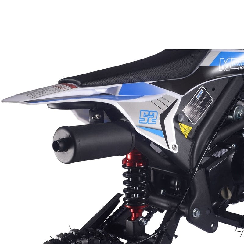 MotoTec Hooligan 72cc 4-Stroke Gas Dirt Bike Blue Gas Dirt Bikes MotoTec