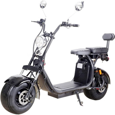 MotoTec Knockout 60v 2000w Lithium Electric Scooter Black Electric Scooters MotoTec