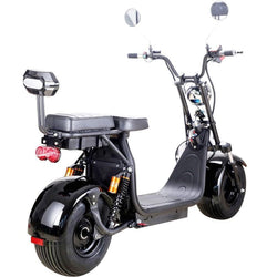 MotoTec Knockout 60v 2000w Lithium Electric Scooter Black Electric Scooters MotoTec