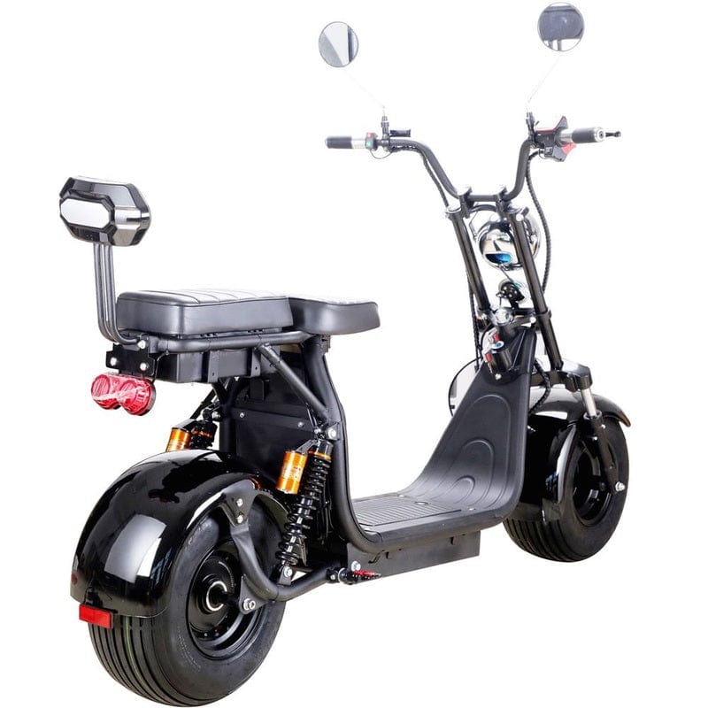 MotoTec Knockout 60v 2000w Lithium Electric Scooter Black Electric Scooters MotoTec