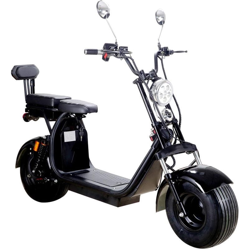 MotoTec Knockout 60v 2000w Lithium Electric Scooter Black Electric Scooters MotoTec