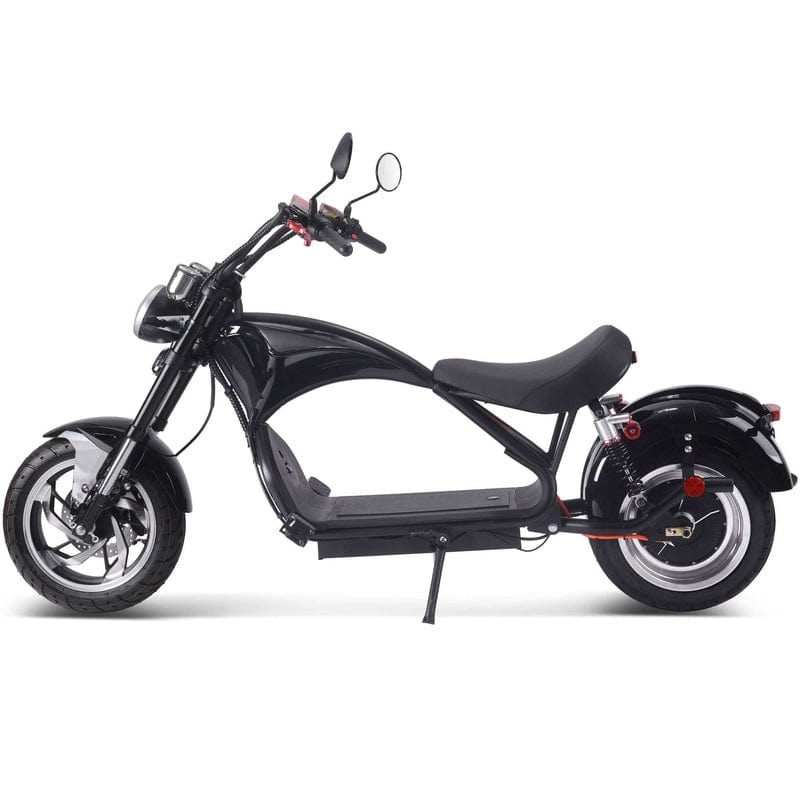 MotoTec Lowboy 60v 20ah 2500w Lithium Electric Scooter Black Electric Scooters MotoTec