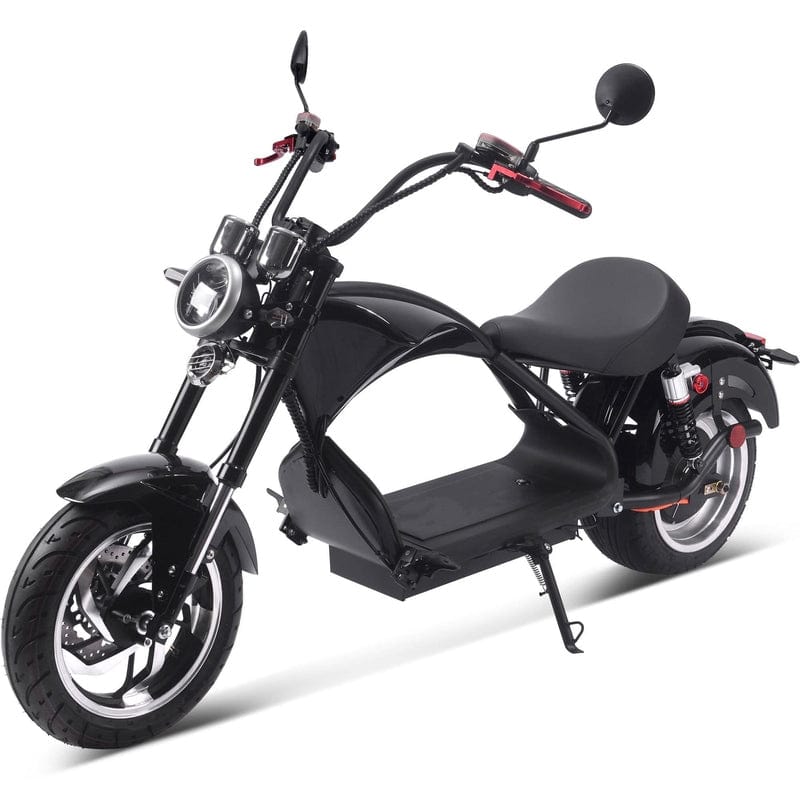 MotoTec Lowboy 60v 20ah 2500w Lithium Electric Scooter Black Electric Scooters MotoTec