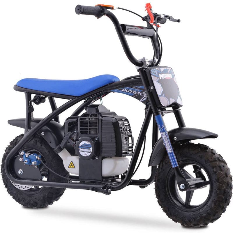 MotoTec Bandit 52cc 2-Stroke Kids Gas Mini Bike Gas Mini Bikes MotoTec Blue