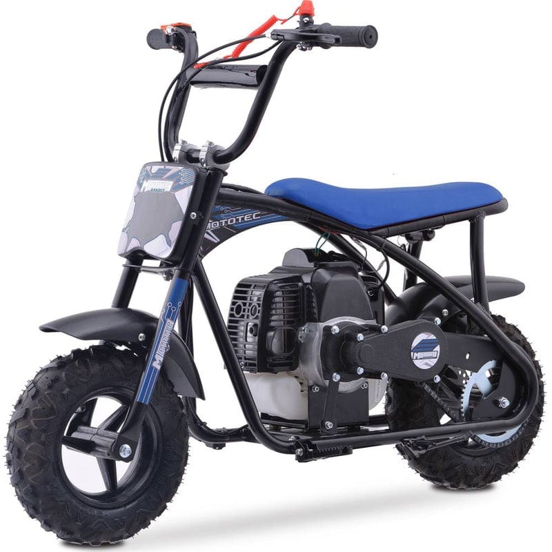 MotoTec Bandit 52cc 2-Stroke Kids Gas Mini Bike Gas Mini Bikes MotoTec