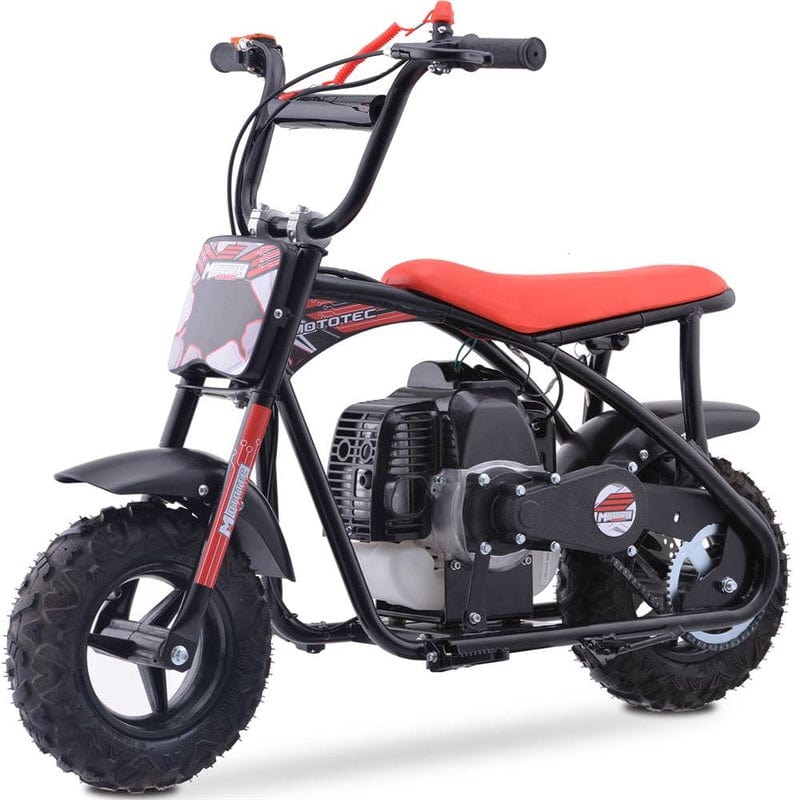 MotoTec Bandit 52cc 2-Stroke Kids Gas Mini Bike Gas Mini Bikes MotoTec