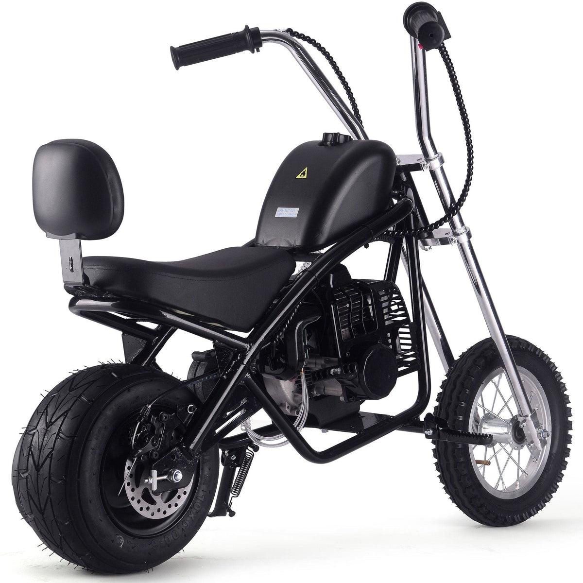 MotoTec 49cc Gas Mini Chopper V2 Black Gas Mini Choppers MotoTec