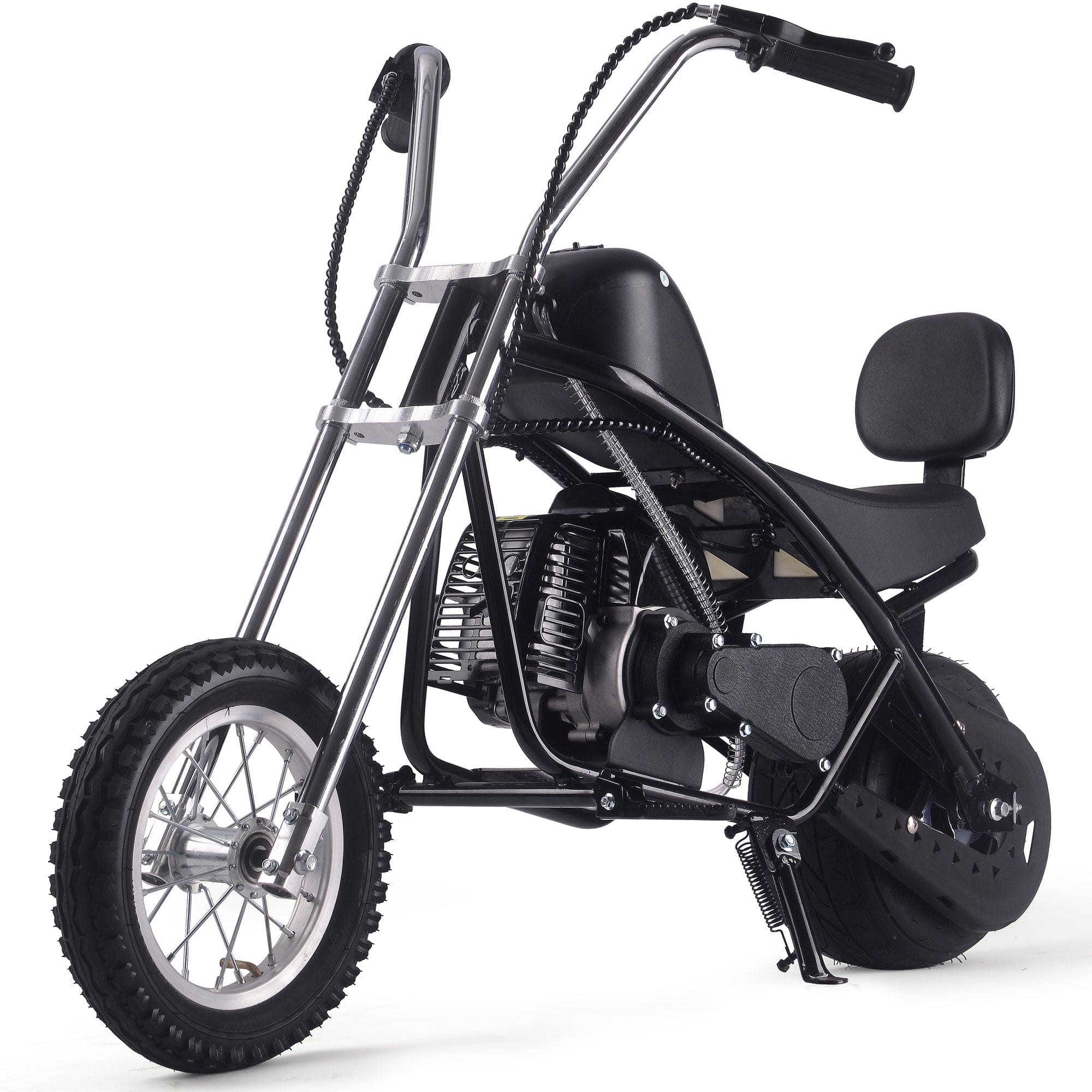 MotoTec 49cc Gas Mini Chopper V2 Black Gas Mini Choppers MotoTec