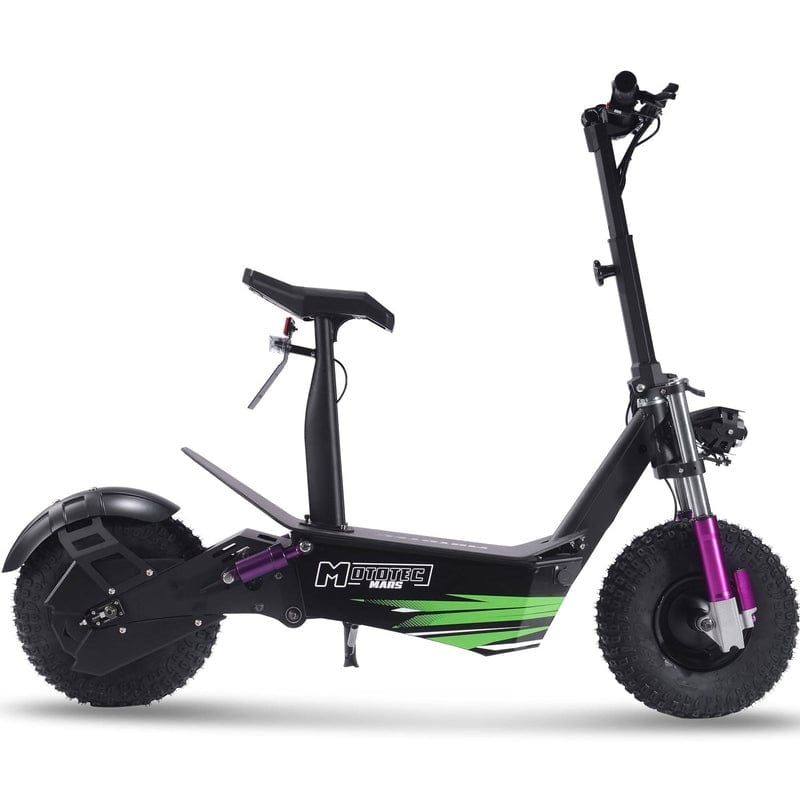 MotoTec Mars 48v 2500w Electric Scooter Black Electric Scooters MotoTec