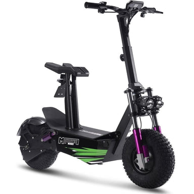 MotoTec Mars 48v 2500w Electric Scooter Black Electric Scooters MotoTec