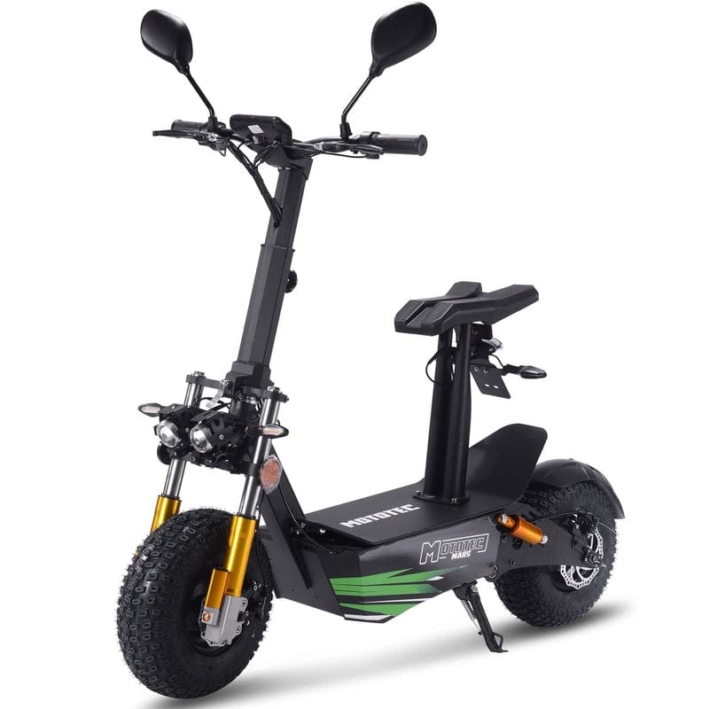 MotoTec Mars 60v 3500w Electric Scooter Black Electric Scooters MotoTec