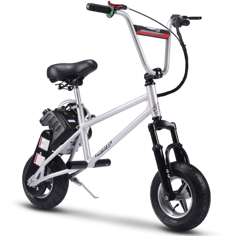 MotoTec 49cc Gas Mini Bike V2 Gas Mini Bikes MotoTec Silver