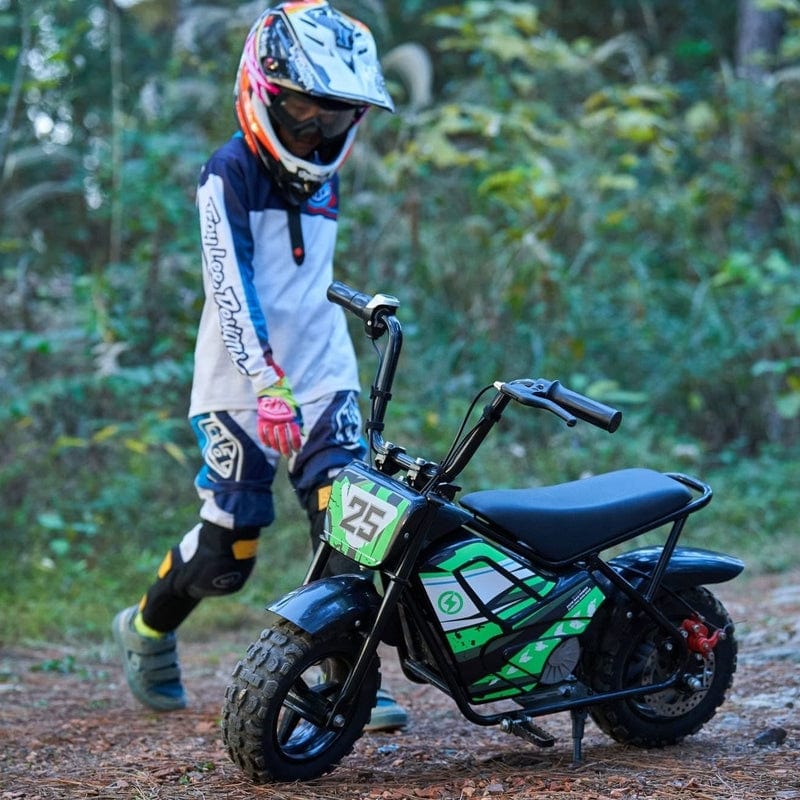 MotoTec 24v 250w Electric Powered Mini Bike Black Electric Mini Bikes MotoTec
