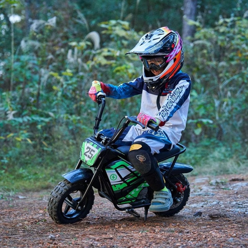 MotoTec 24v 250w Electric Powered Mini Bike Black Electric Mini Bikes MotoTec
