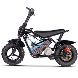MotoTec 24v 250w Electric Powered Mini Bike Black Electric Mini Bikes MotoTec