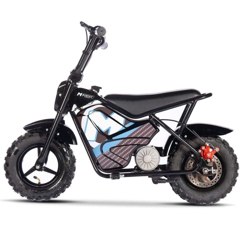 MotoTec 24v 250w Electric Powered Mini Bike Black Electric Mini Bikes MotoTec