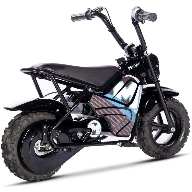 MotoTec 24v 250w Electric Powered Mini Bike Black Electric Mini Bikes MotoTec
