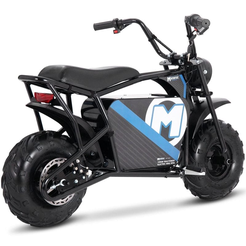 MotoTec 48v 1000w Electric Powered Mini Bike Black Electric Mini Bikes MotoTec