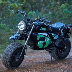 MotoTec 60v 1500w Electric Powered Mini Bike Lithium Black Electric Mini Bikes MotoTec