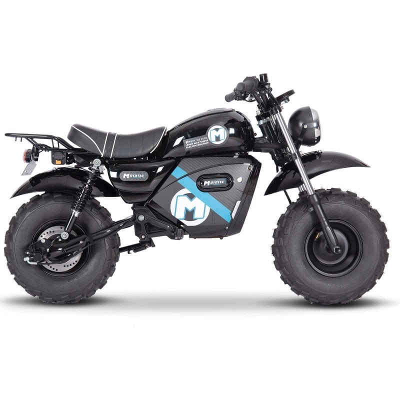 MotoTec 60v 1500w Electric Powered Mini Bike Lithium Black Electric Mini Bikes MotoTec