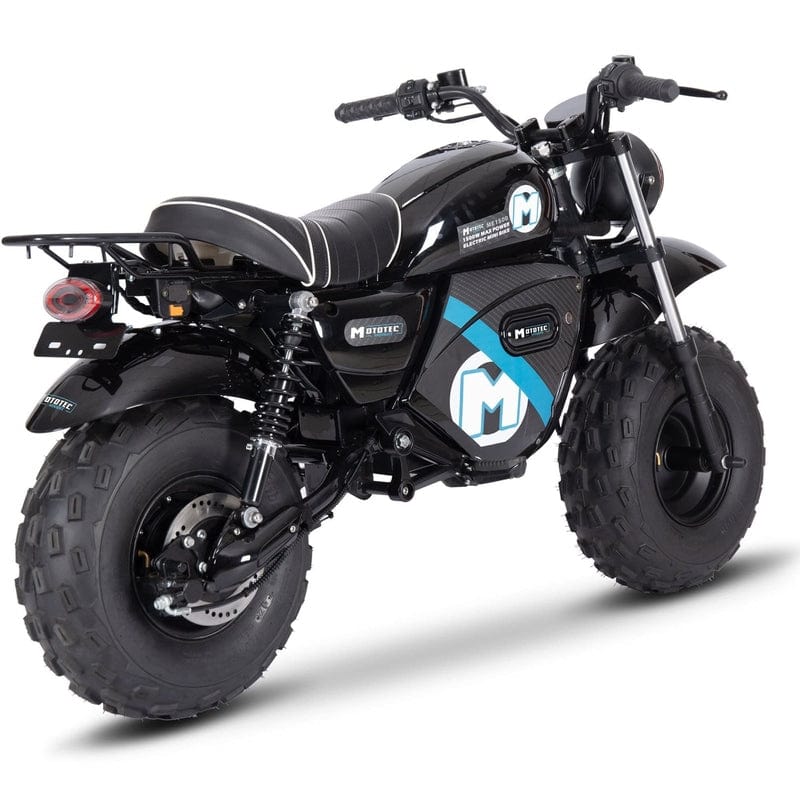 MotoTec 60v 1500w Electric Powered Mini Bike Lithium Black Electric Mini Bikes MotoTec