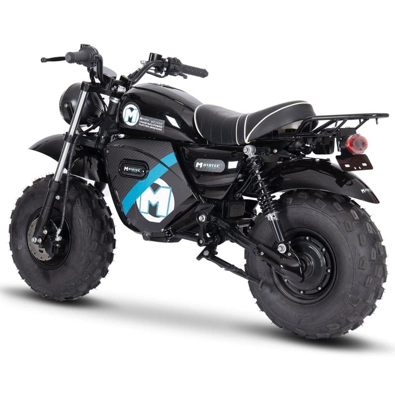 MotoTec 60v 1500w Electric Powered Mini Bike Lithium Black Electric Mini Bikes MotoTec
