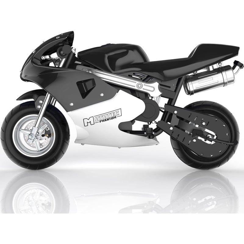 MotoTec Phantom Gas Pocket Bike 49cc 2-Stroke Gas Pocket Bikes MotoTec
