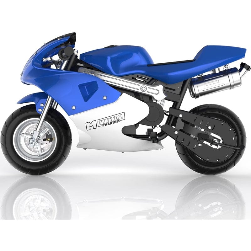 MotoTec Phantom Gas Pocket Bike 49cc 2-Stroke Gas Pocket Bikes MotoTec