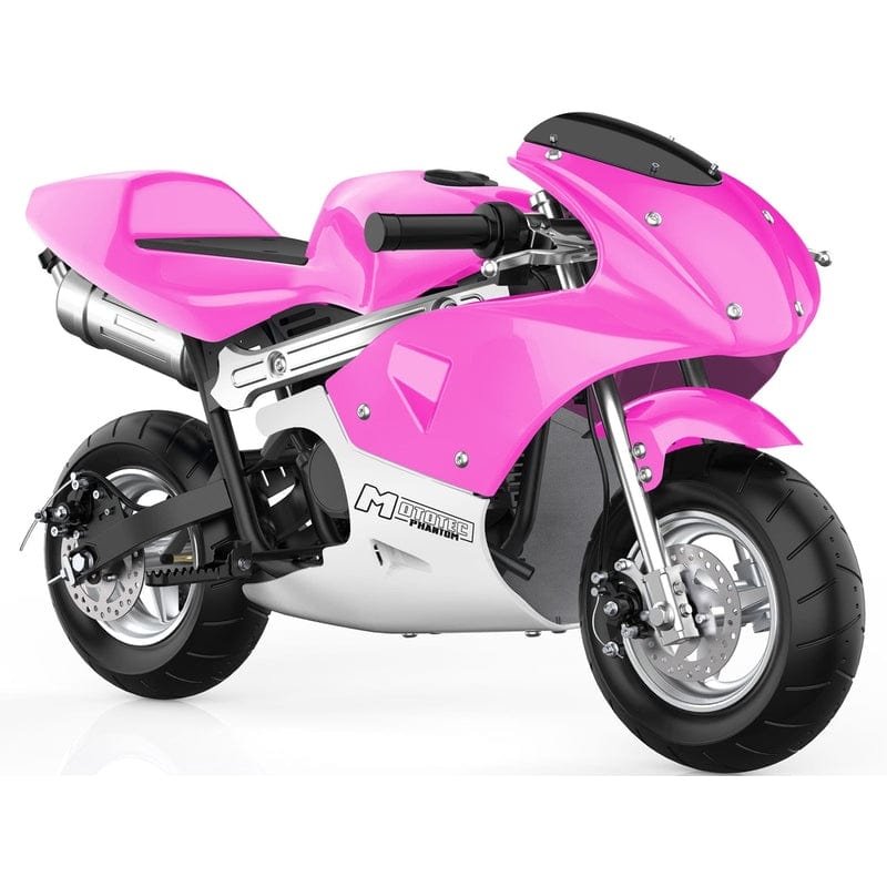 MotoTec Phantom Gas Pocket Bike 49cc 2-Stroke Gas Pocket Bikes MotoTec Pink