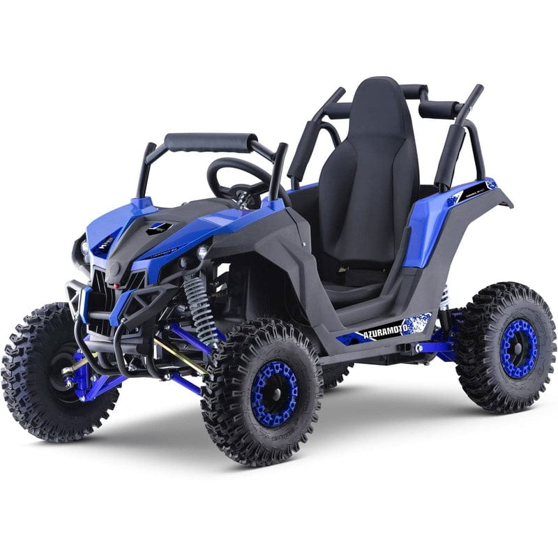 MotoTec Raider Kids UTV 48v 1200w Full Suspension Electric UTVs MotoTec Blue No ($0.00) No Assembly - Ships in factory box