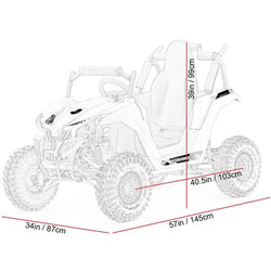 MotoTec Raider Kids UTV 48v 1200w Full Suspension Electric UTVs MotoTec