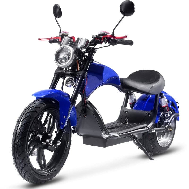 MotoTec Raven 60v 30ah 2500w Lithium Electric Scooter Electric Scooters MotoTec Blue No ($0.00)
