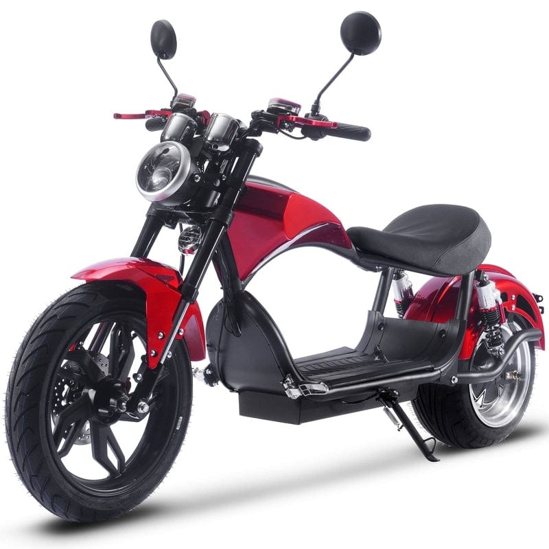 MotoTec Raven 60v 30ah 2500w Lithium Electric Scooter Electric Scooters MotoTec Red No ($0.00)