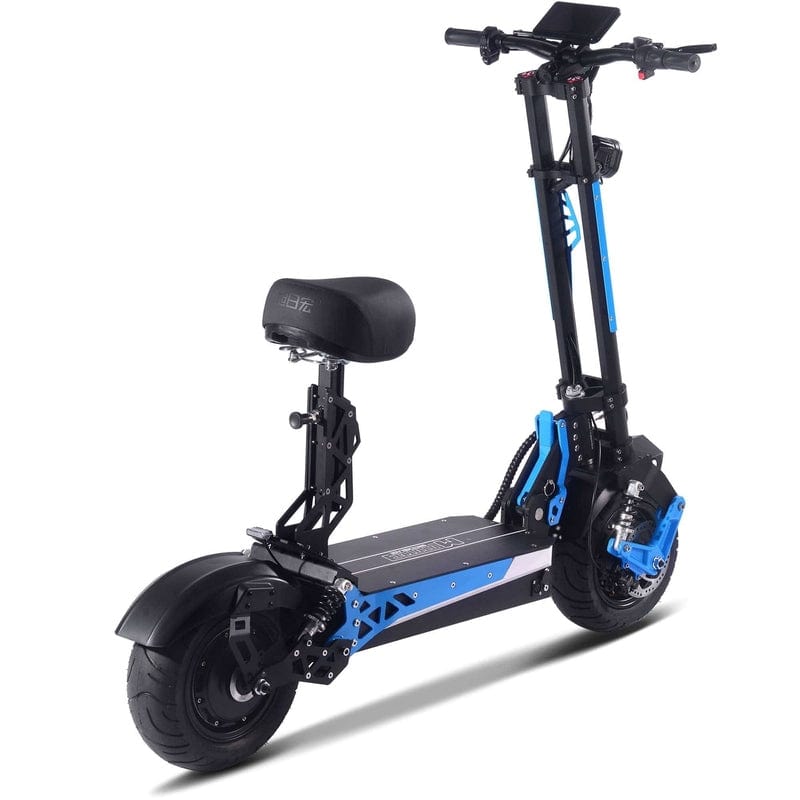 MotoTec Switchblade 60v 4000w Lithium Electric Scooter Blue Electric Scooters MotoTec