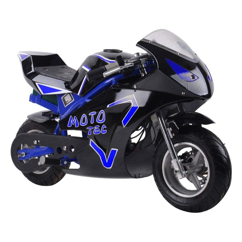MotoTec 36v 500w Electric Pocket Bike GT Electric Pocket Bikes MotoTec Blue