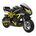 MotoTec Gas Pocket Bike GT 49cc 2-stroke Gas Pocket Bikes MotoTec Yellow
