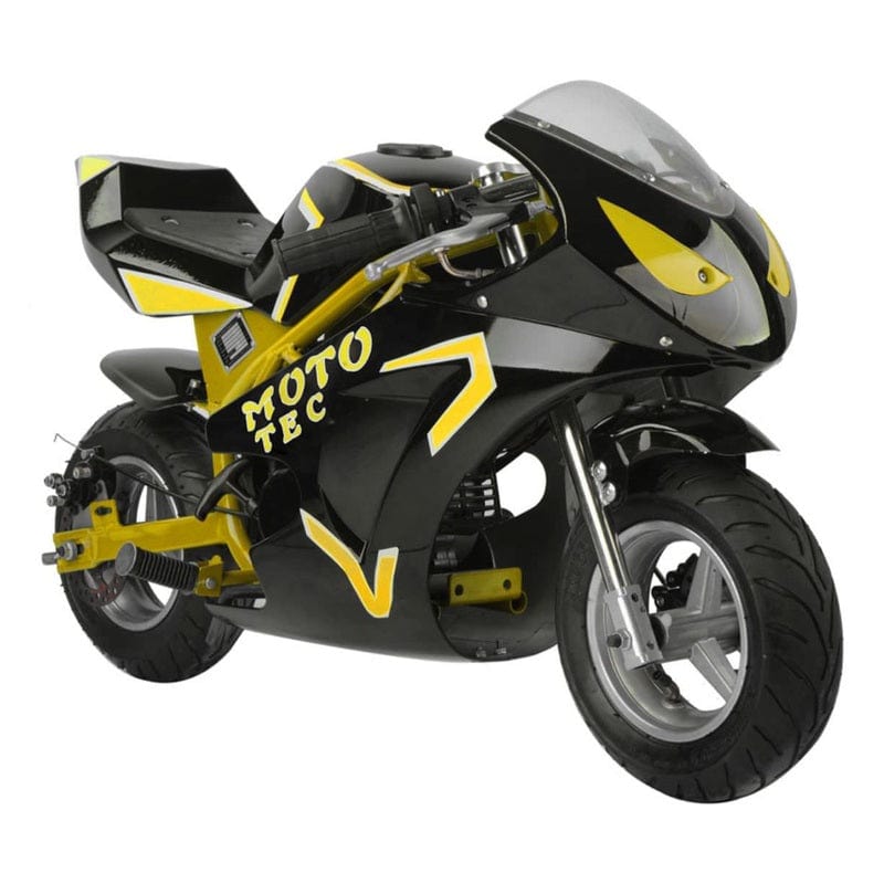 MotoTec Gas Pocket Bike GT 49cc 2-stroke Gas Pocket Bikes MotoTec Yellow