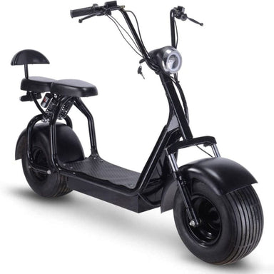MotoTec Knockout 60v 1000w Electric Scooter Black Electric Scooters MotoTec