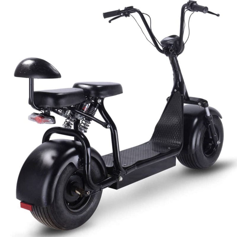 MotoTec Knockout 60v 1000w Electric Scooter Black Electric Scooters MotoTec