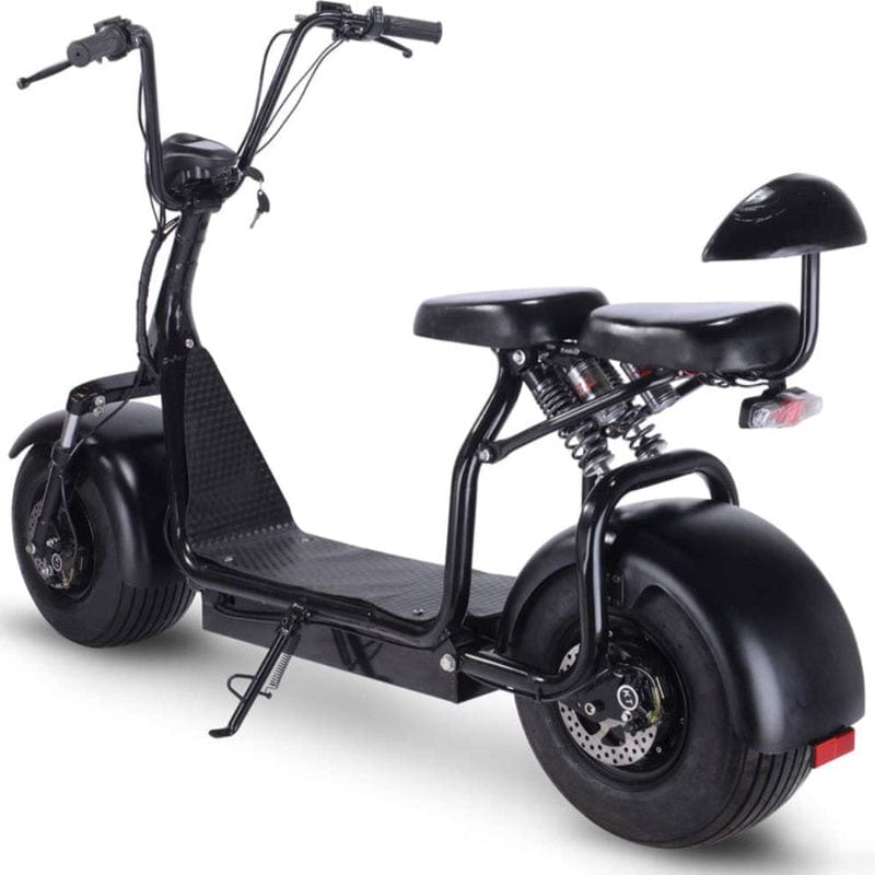 MotoTec Knockout 60v 1000w Electric Scooter Black Electric Scooters MotoTec