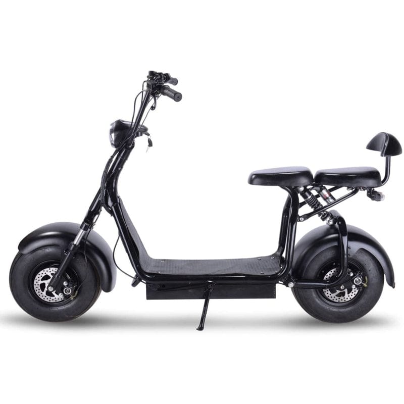 MotoTec Knockout 60v 1000w Electric Scooter Black Electric Scooters MotoTec