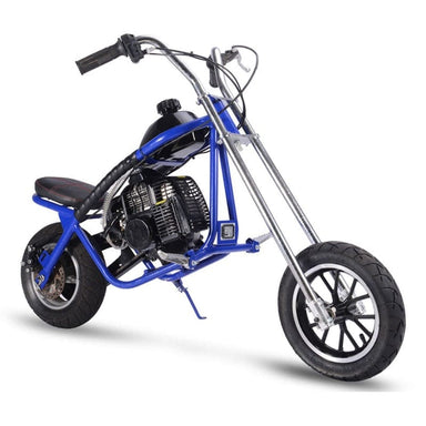MotoTec 49cc Gas Mini Chopper Gas Mini Choppers MotoTec Blue