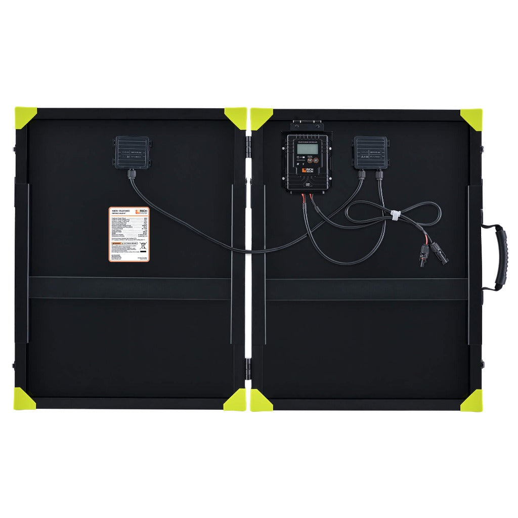 RICH SOLAR MEGA 100 - 100W 12V Portable Briefcase Solar Charging Kit, High Efficiency