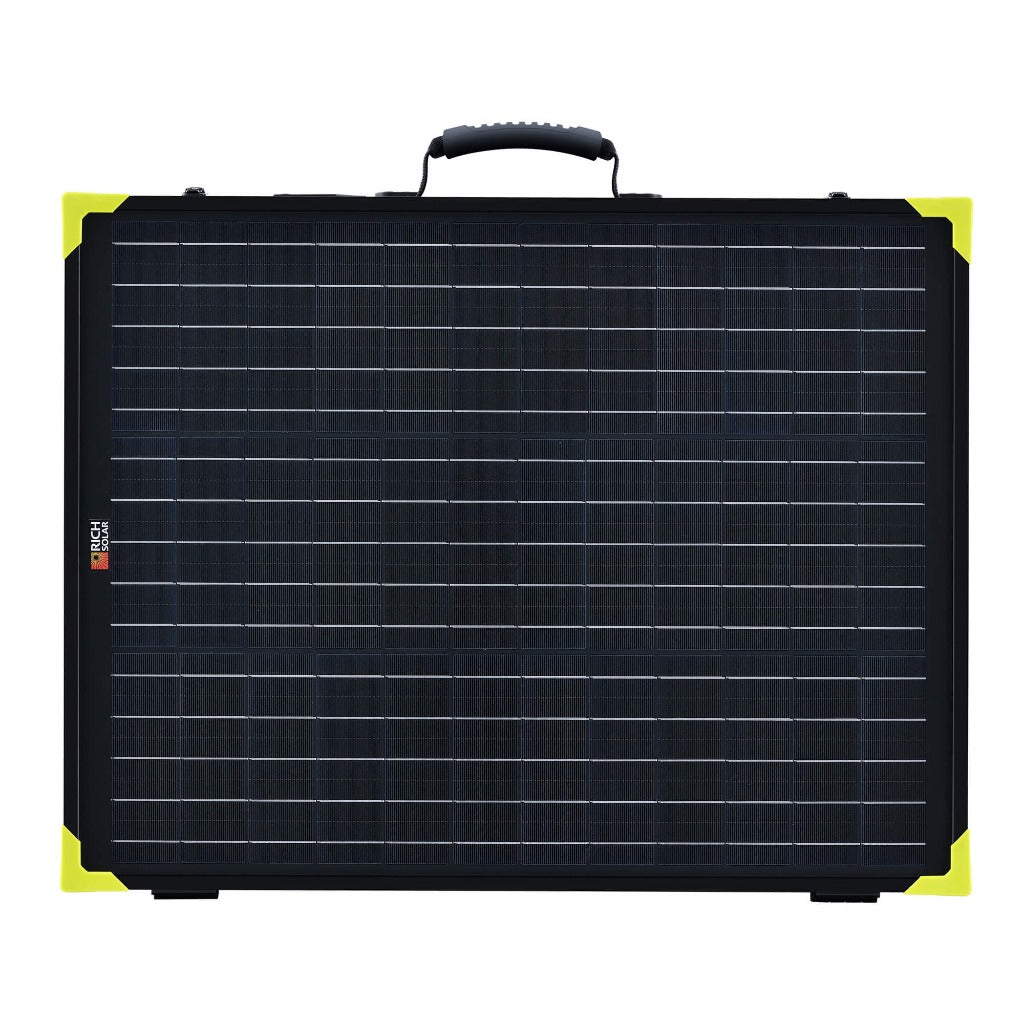 RICH SOLAR MEGA 100 - 100W 12V Portable Briefcase Solar Charging Kit, High Efficiency