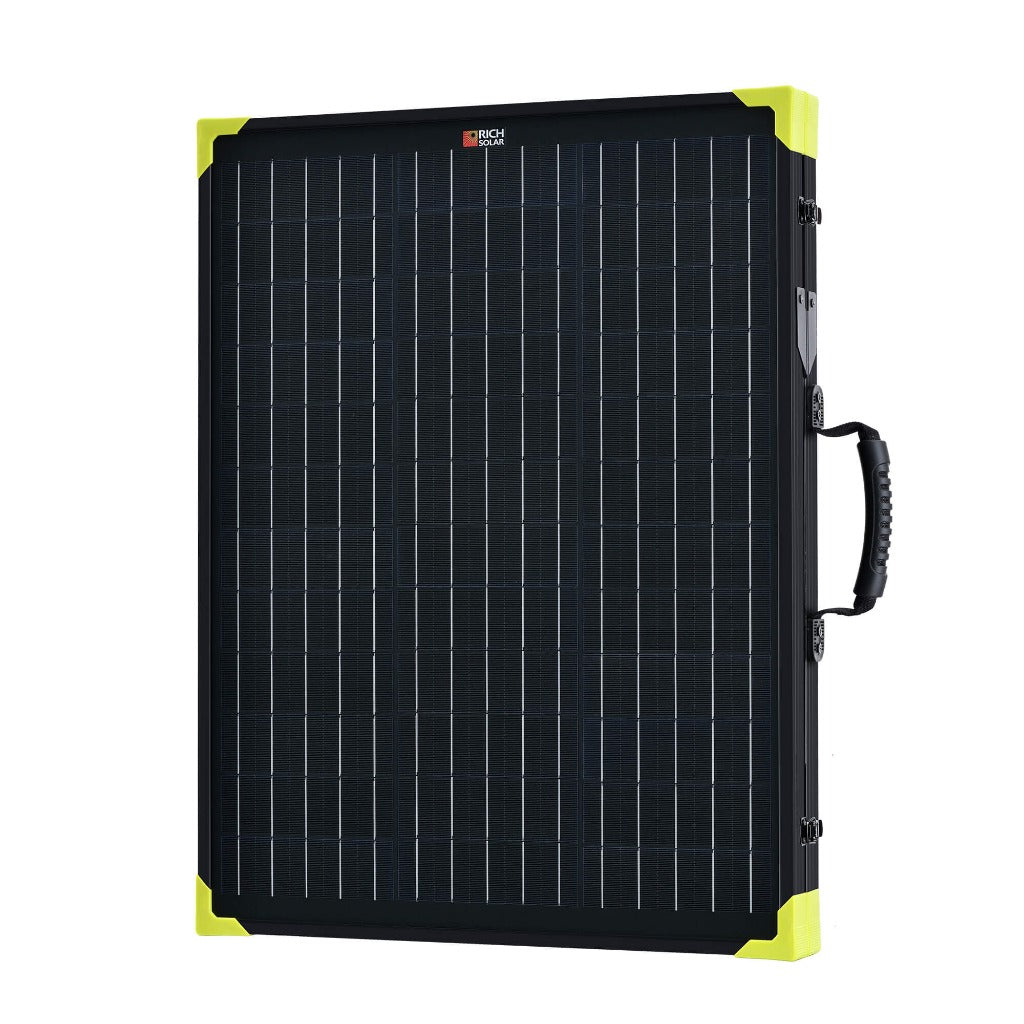 RICH SOLAR MEGA 100 - 100W 12V Portable Briefcase Solar Charging Kit, High Efficiency