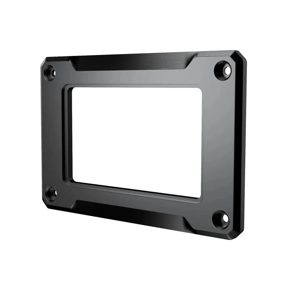 Metal bezel frame with mounting holes