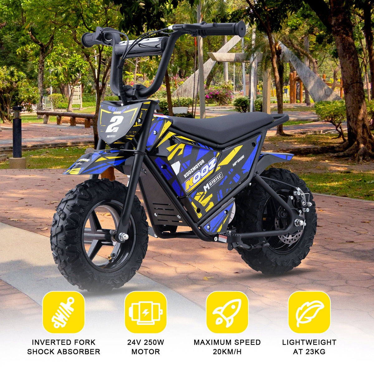 MotoTec 24v 250w (HP120E) Electric Powered Mini Bike Electric Mini Bikes MotoTec